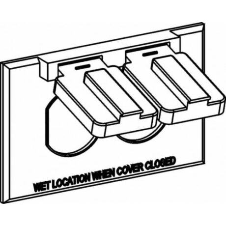 1-GANG WEATHERPROOF DEVICE COVER 1 DUPLEX HORIZONTAL DEVICE MOUNT - WHITE - Image 1