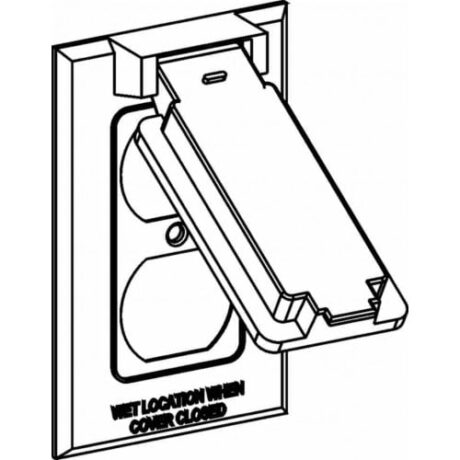1-GANG WEATHERPROOF DEVICE COVER 1 DUPLEX VERTICAL DEVICE MOUNT - BRONZE