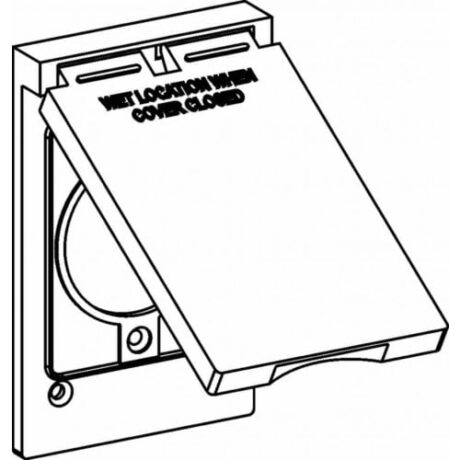 1-GANG WEATHERPROOF COVER POWER OUTLET 30A, DEVICE MOUNT - GRAY