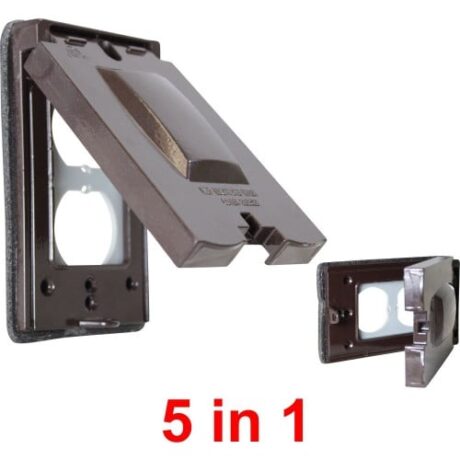 1-GANG UNVERSAL FLAT DEVICE WEATHERPROOF COVER, BRONZE