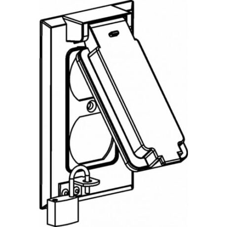 PLASTIC 1-GANG DEVICE COVER 1 DUPLEX VERTICAL, DEVICE MOUNT - GRAY