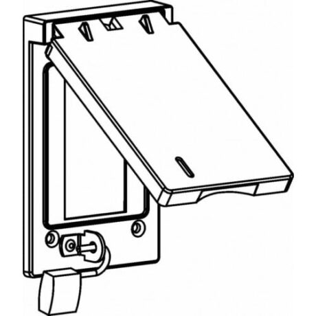 1-GANG WEATHERPROOF GFCI COVER WITH PADLOCK HASP - Image 1