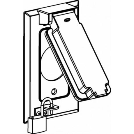 1-GANG WEATHERPROOF SWITCH COVER WITH PADLOCK HASP