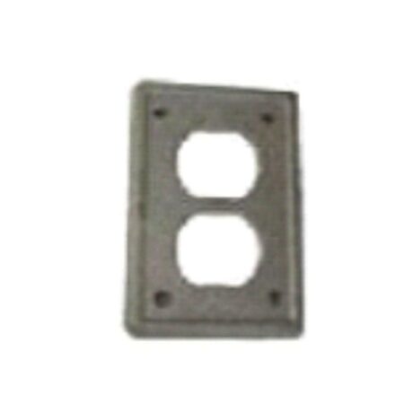 1-GANG CAST DEVICE BOX COVER, DUPLEX, MALLEABLE IRON