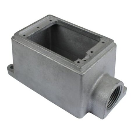 1-GANG DEEP CAST DEVICE BOXES FEED THROUGH 2-7/10” DEEP