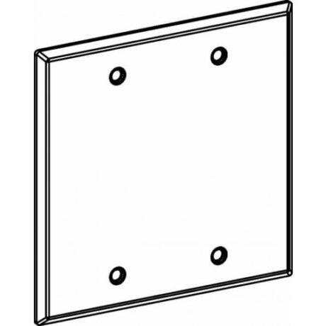 2-GANG HEAVY-DUTY GALVANIZED STEEL BLANK COVER DEVICE MOUNT - WHITE