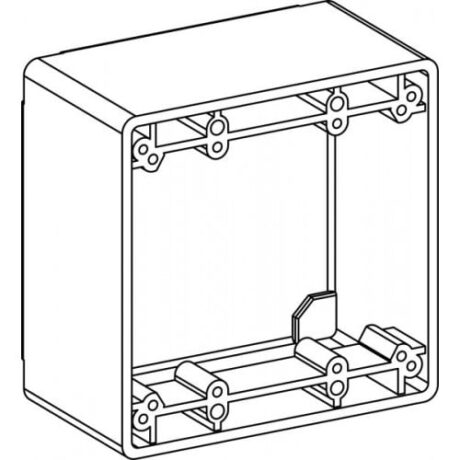 2-GANG PLASTIC MODIFIABLE WEATHERPROOF BOX DEVICE MOUNT - WHITE