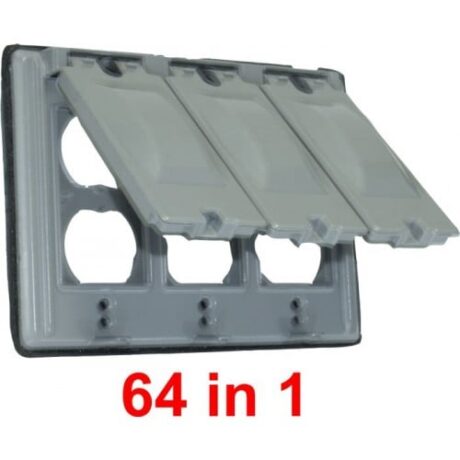 3-GANG UNVERSAL FLAT DEVICE WEATHERPROOF COVER