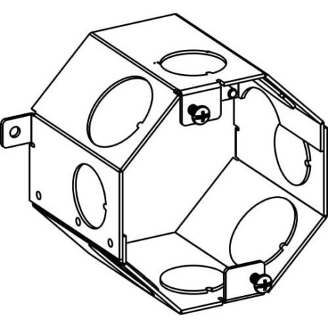 3” DEEP, 4” OCTAGONAL CONCRETE BOX WITH 3/4” & 1” KO