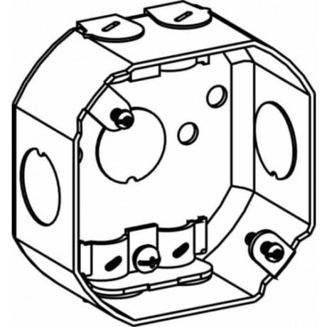 1-1/2” DEEP, 3-1/2” OCTAGON (3O) BOX DRAWN WITH NM CLAMPS