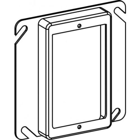 RAISED 2”, 4” SQUARE (4S) 1-GANG TILE RING