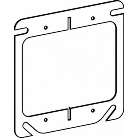FLAT, 4” SQUARE (4S) 2-GANG RING - Image 1