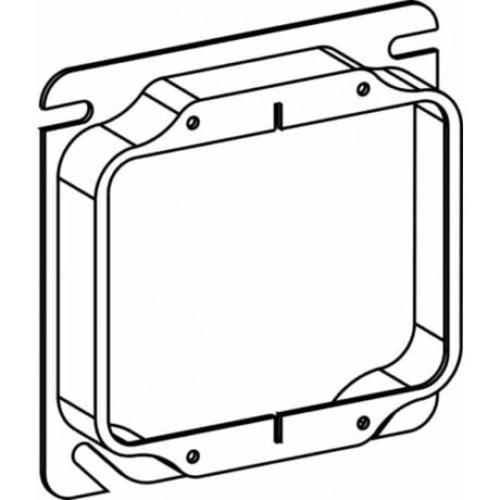 RAISED 5/8”, 4” SQUARE (4S) 2-GANG RING