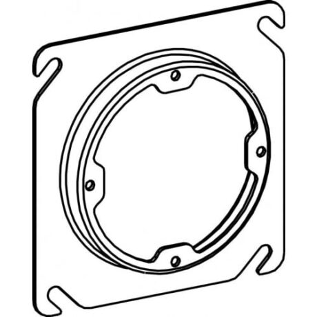 4S 1/2” RAISED STEEL PLASTER RING, DUAL DIR.