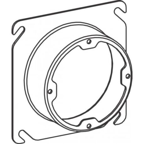 4S 1-1/4” RAISED STEEL PLASTER RING, DUAL DIR.