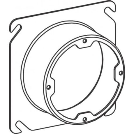 4S 1-1/2” RAISED STEEL PLASTER RING, DUAL DIR.