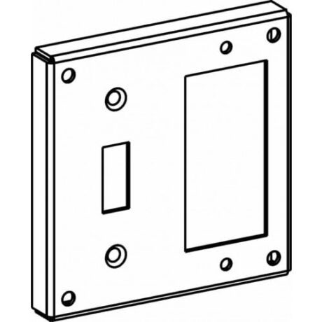 RAISED 1/2”, 4” SQUARE (4S) TOGGLE SWITCH / GFCI INDUSTRIAL COVER
