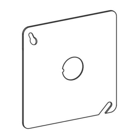 FLAT, 4” SQUARE (4S) COVER WITH 1/2” KO