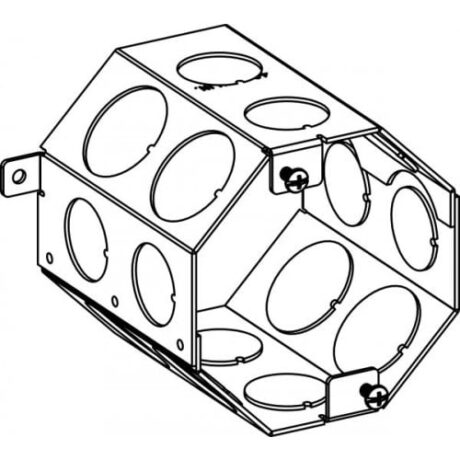 4” DEEP, 4” OCTAGONAL CONCRETE BOX WITH 3/4” & 1” KO