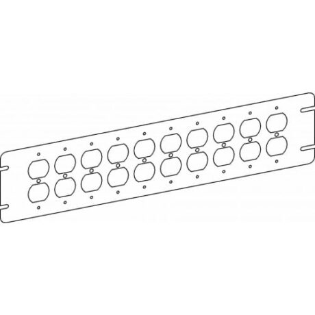 FLAT, 10-GANG SWITCH BOX DUPLEX RECEPTACLE DEVICE COVER - Image 1