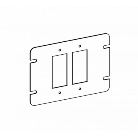 FLAT, 2-GANG SWITCH BOX DECORATIVE OR GFCI DEVICE COVER
