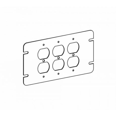 FLAT, 3-GANG SWITCH BOX DUPLEX RECEPTACLE DEVICE COVER