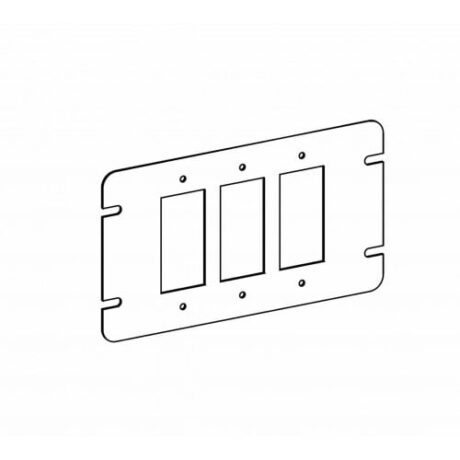 FLAT, 3-GANG SWITCH BOX DECORATIVE OR GFCI DEVICE COVER