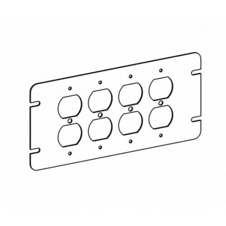 FLAT, 4-GANG SWITCH BOX DUPLEX RECEPTACLE DEVICE COVER
