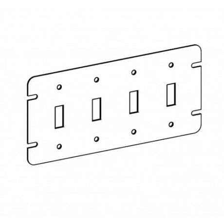FLAT, 4-GANG SWITCH BOX TOGGLE SWITCH DEVICE COVER