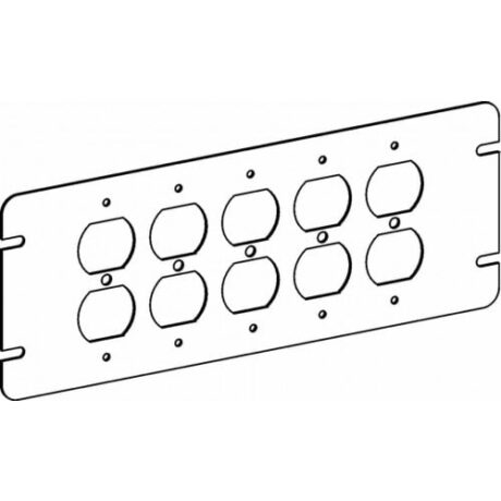 FLAT, 5-GANG SWITCH BOX DUPLEX RECEPTACLE DEVICE COVER