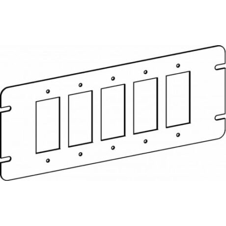 FLAT, 5-GANG SWITCH BOX DECORATIVE OR GFCI DEVICE COVER