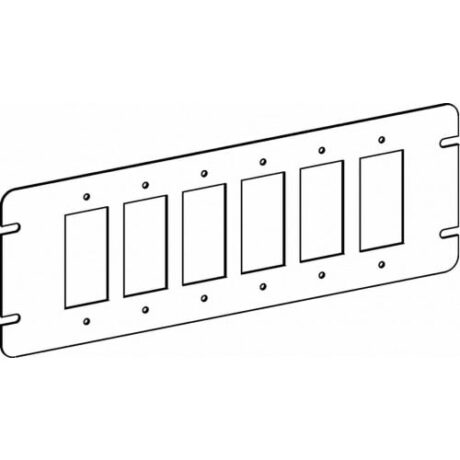 FLAT, 6-GANG SWITCH BOX DECORATIVE OR GFCI DEVICE COVER