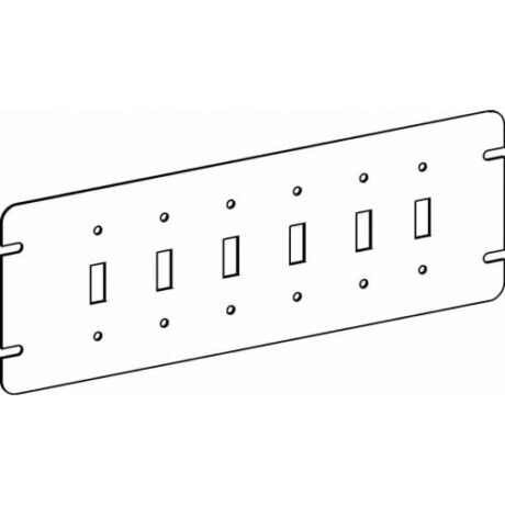 FLAT, 6-GANG SWITCH BOX TOGGLE SWITCH DEVICE COVER