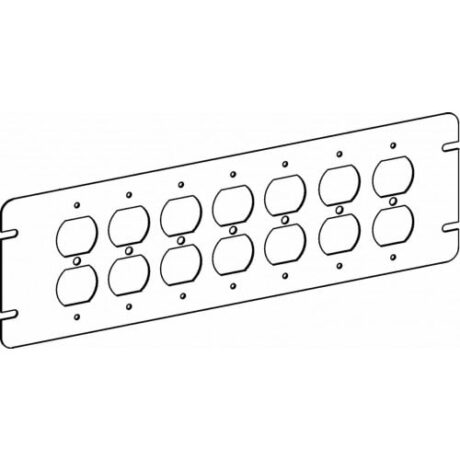 FLAT, 7-GANG SWITCH BOX DUPLEX RECEPTACLE DEVICE COVER