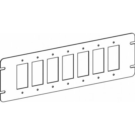 FLAT, 7-GANG SWITCH BOX DECORATIVE OR GFCI DEVICE COVER