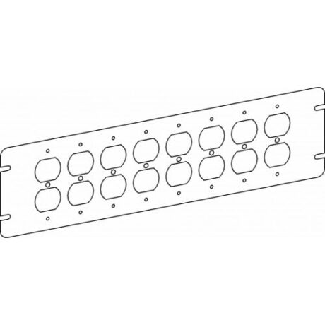 FLAT, 8-GANG SWITCH BOX DUPLEX RECEPTACLE DEVICE COVER
