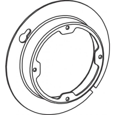 4” OCT. BOX STEEL COVER 3/4” RAISED OPEN, DUAL DIR.