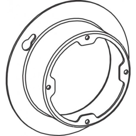 4” OCT. BOX STEEL COVER 1-1/4” RAISED OP, DUAL DIR. - Image 2