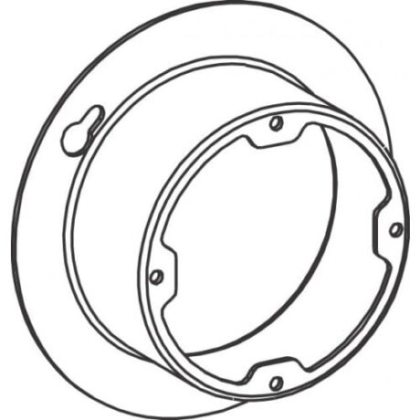 4” OCT. BOX STEEL COVER 1-1/2” RAISED OP, DUAL DIR.