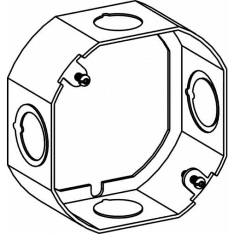 1-1/2" DEEP, 4" (4O) WELDED OCTAGON EXTENSION RING WITH 1/2" MKO
