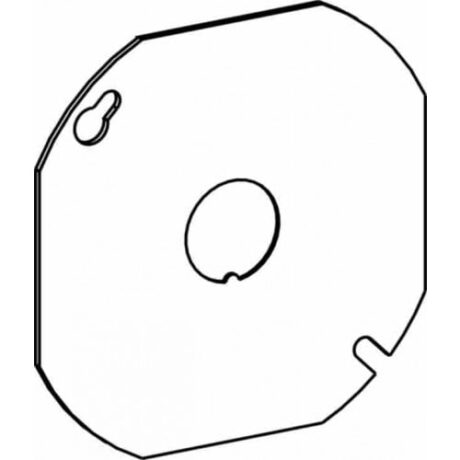 FLAT, 4” ROUND BLANK COVER WITH 1/2” KO