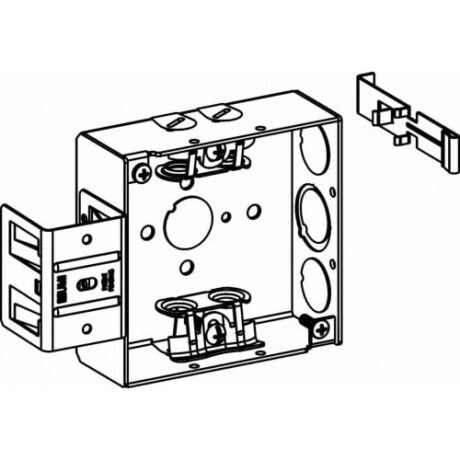 1-1/2” DEEP, 4” SQUARE (4S) BOX WELDED WITH MC CLAMPS & MS BRACKET