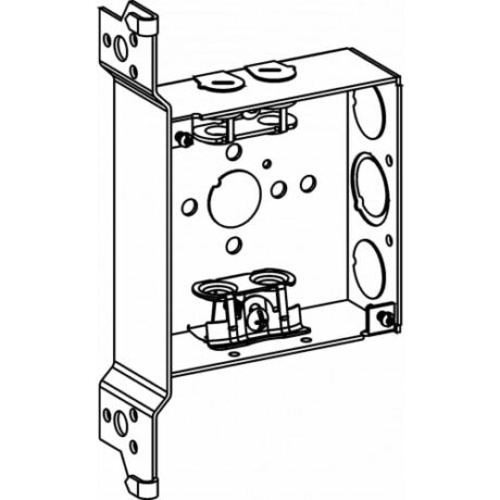 1-1/2” DEEP, 4” SQUARE (4S) BOX WELDED WITH MC CLAMPS & WB BRACKET