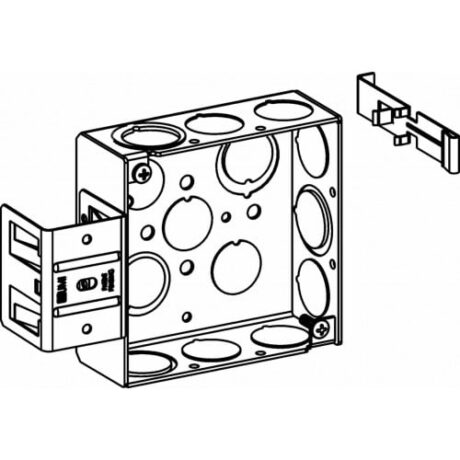 1-1/2” DEEP, 4” SQUARE (4S) BOX WELDED WITH MKO & MS BRACKET - Image 1