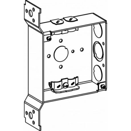 1-1/2” DEEP, 4” SQUARE (4S) BOX WELDED WITH NM CLAMPS & FB BRACKET