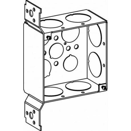 2-1/8” DEEP, 4” SQUARE (4S) DEEP BOX WELDED WITH 1” KO & FB BRACKET