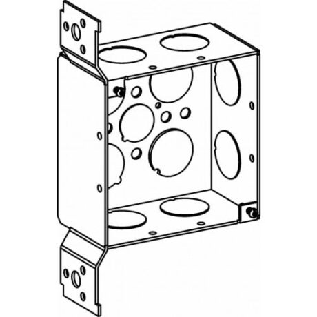 2-1/8” DEEP, 4” SQUARE (4S) DEEP BOX WELDED WITH 3/4” KO & FB BRACKET