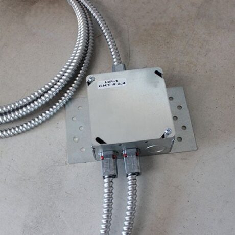 4” SQUARE, 2-1/8” DEEP BOX WITH MKO, 10” PIGTAIL AND BACK MOUNTING PLATE - Image 3