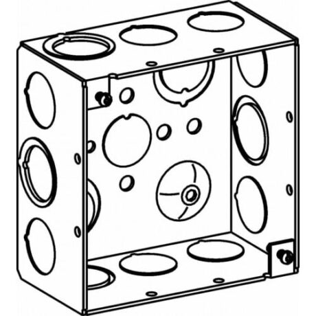 2-1/8” DEEP, 4” SQUARE (4S) DEEP BOX WELDED WITH MKO