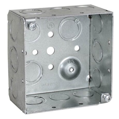 2-1/8” DEEP, 4” SQUARE (4S) DEEP BOX WELDED WITH MKO, EZ-HANG BOX - Image 2
